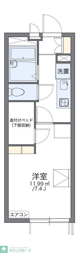 レオパレスタウンコートIII(1K/1階)の間取り写真