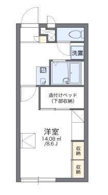 レオパレスサンシャイン松崎(1K/1階)の間取り写真