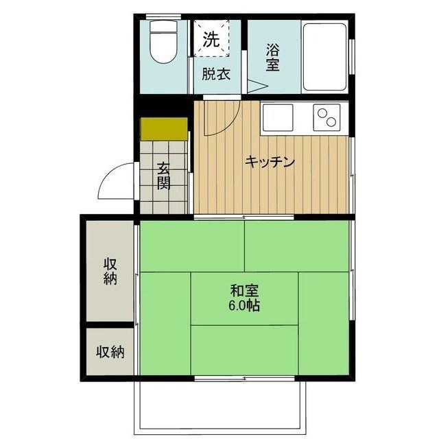 メゾンK(1DK/2階)の間取り写真