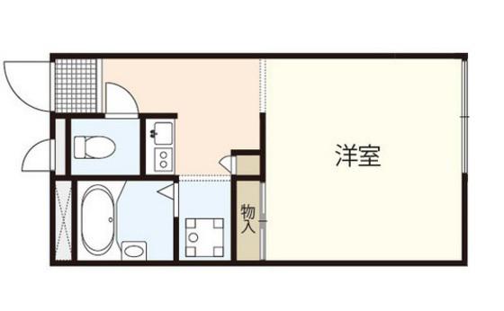 レオパレスパラリア(ワンルーム/2階)の間取り写真