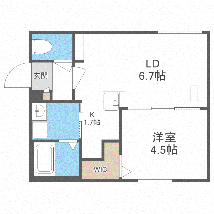 CHOU CHOU (1LDK/4階)の間取り写真