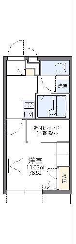 レオパレスLOTUS坂下(1K/1階)の間取り写真