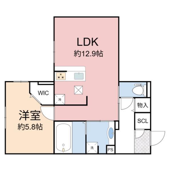 セジュール関目(1LDK/1階)の間取り写真