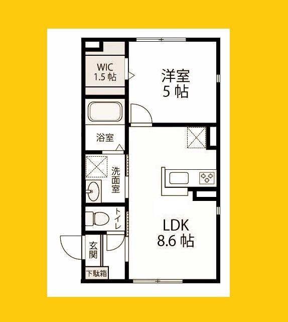 ネストつづき(1LDK/1階)の間取り写真