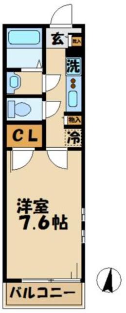クレイノMIRAI(1K/3階)の間取り写真