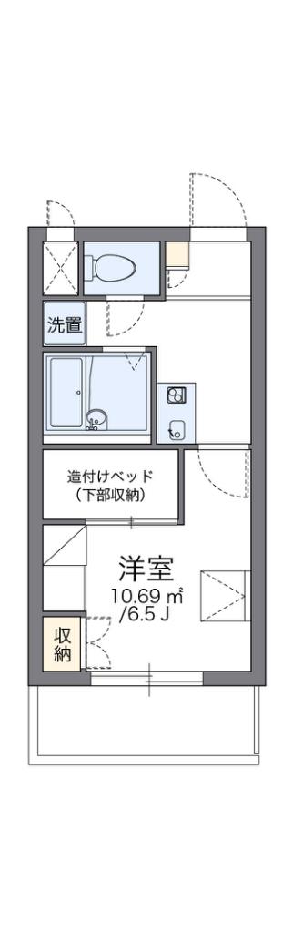 レオパレス大倉山エクレール(1K/2階)の間取り写真