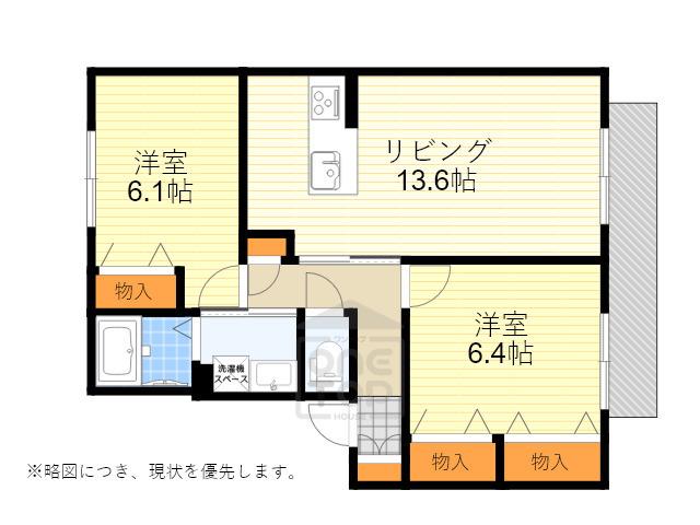 パルケアミスタ2(2LDK/2階)の間取り写真
