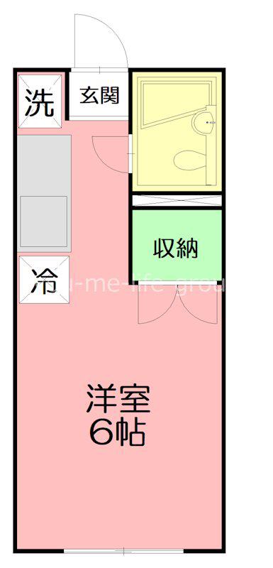 エステートピアいずみ(ワンルーム/1階)の間取り写真