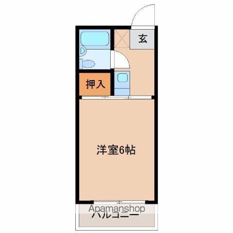 シティエヌハイツ加納(1K/2階)の間取り写真