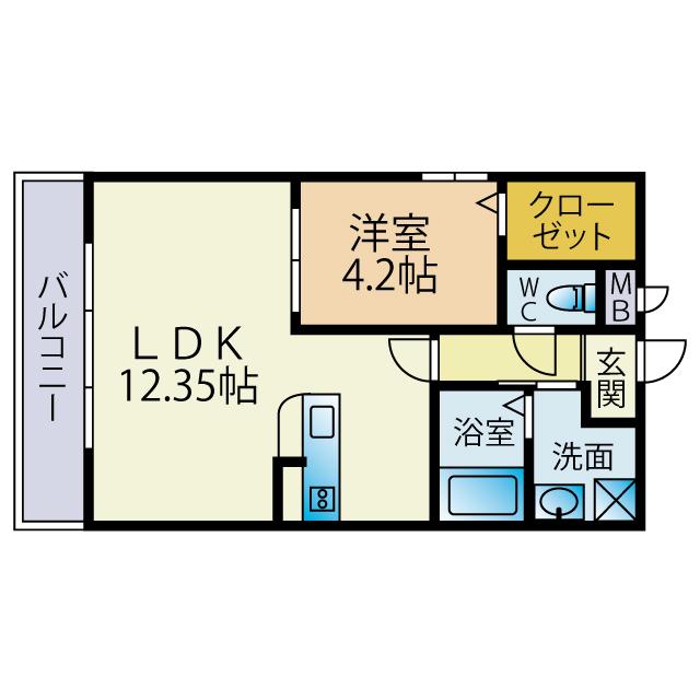 エミネンスアイ(1LDK/3階)の間取り写真