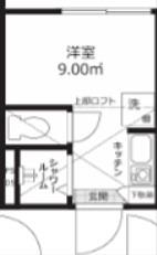 CASA平井(ワンルーム/2階)の間取り写真