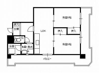 TSビル(2LDK/5階)の間取り写真