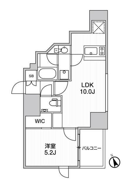 ニド品川戸越(1LDK/3階)の間取り写真