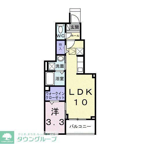 アルソーレ(1LDK/1階)の間取り写真