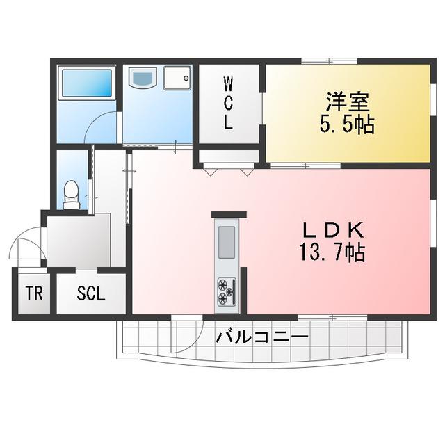 SKYIII(1LDK/3階)の間取り写真