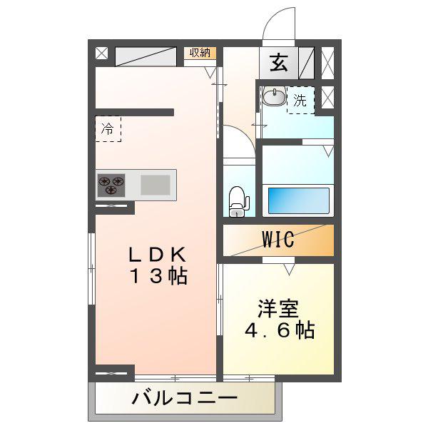 ＪＲ内房線 五井駅 徒歩25分 3階建 築5年(1LDK/3階)の間取り写真