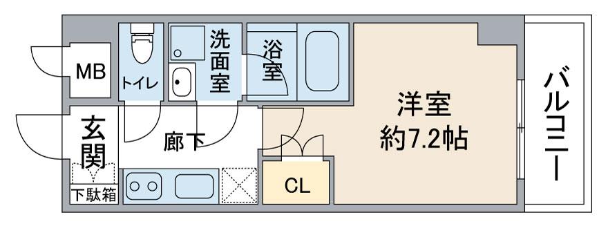 VANCOUVER1118大曽根(1K/6階)の間取り写真