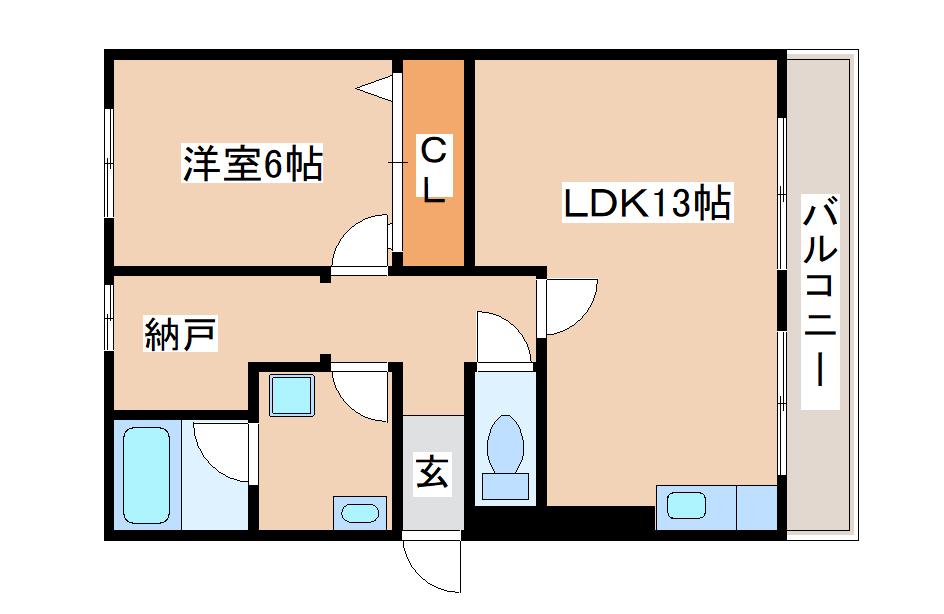 エード白川(1SLDK/2階)の間取り写真