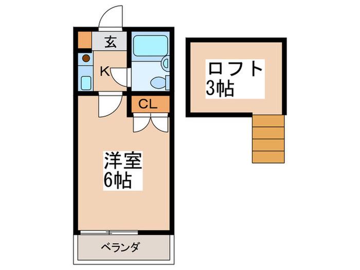 ドミール隆水(1K/1階)の間取り写真