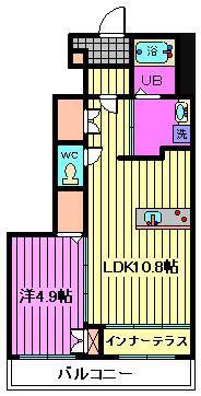 GRACE浦和(1LDK/1階)の間取り写真