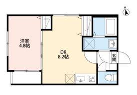 CRECIA 岩槻 A棟(1LDK/2階)の間取り写真