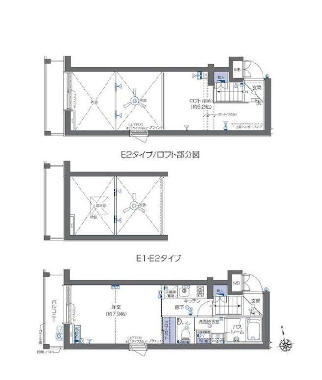 ZOOM六本木(1K/3階)の間取り写真