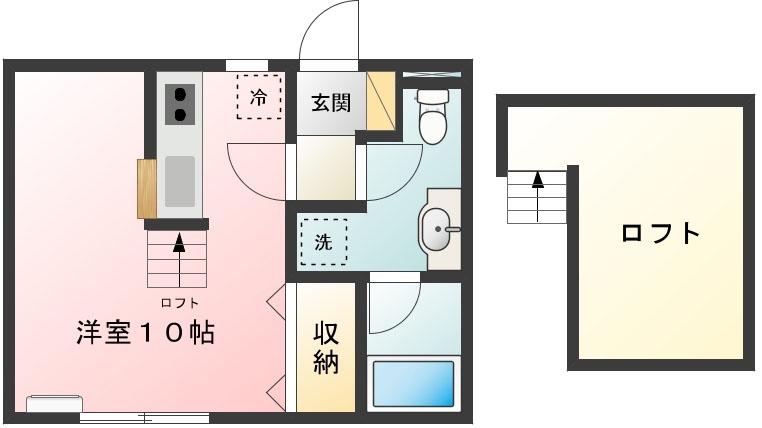 セピアコリーヌ 多磨(1K/1階)の間取り写真