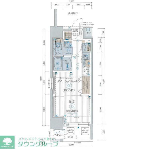 エステムプラザ池袋立教通(1DK/5階)の間取り写真