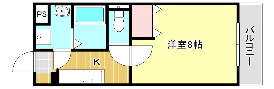 エレンシア(1K/5階)の間取り写真