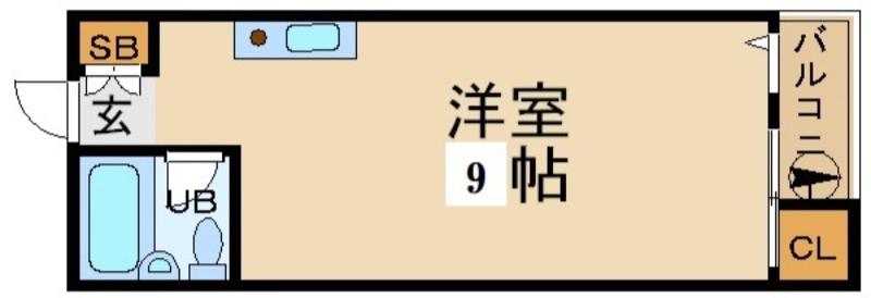 MOX諏訪(ワンルーム/3階)の間取り写真