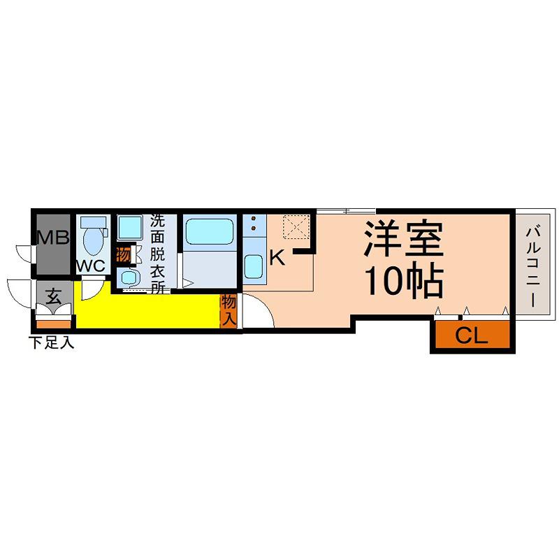 パル タマレ神宮(ワンルーム/7階)の間取り写真