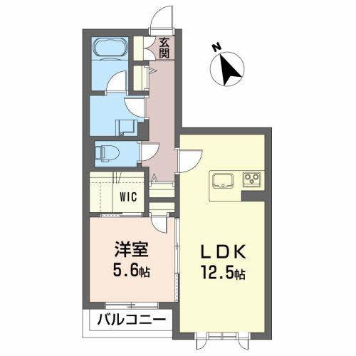 プロヌーブ・アイ(1LDK/1階)の間取り写真