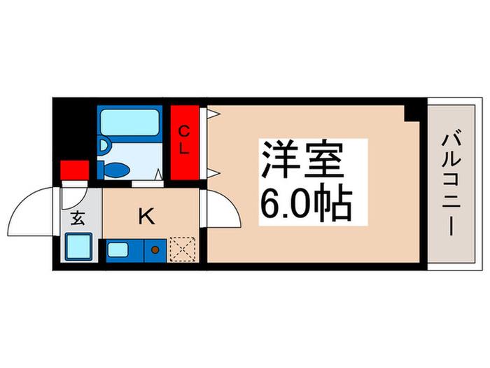 DAISON IX 新浦安(1K/2階)の間取り写真