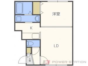 DESIGN CUBE(1LDK/3階)の間取り写真