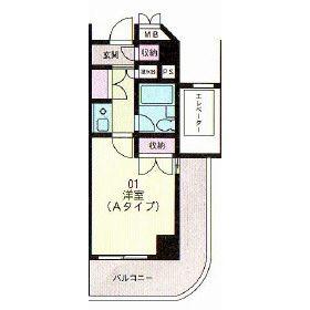 クレスト大和東(1K/3階)の間取り写真