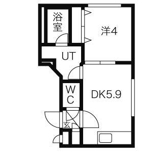 FORTUNESAPPORO(1DK/3階)の間取り写真