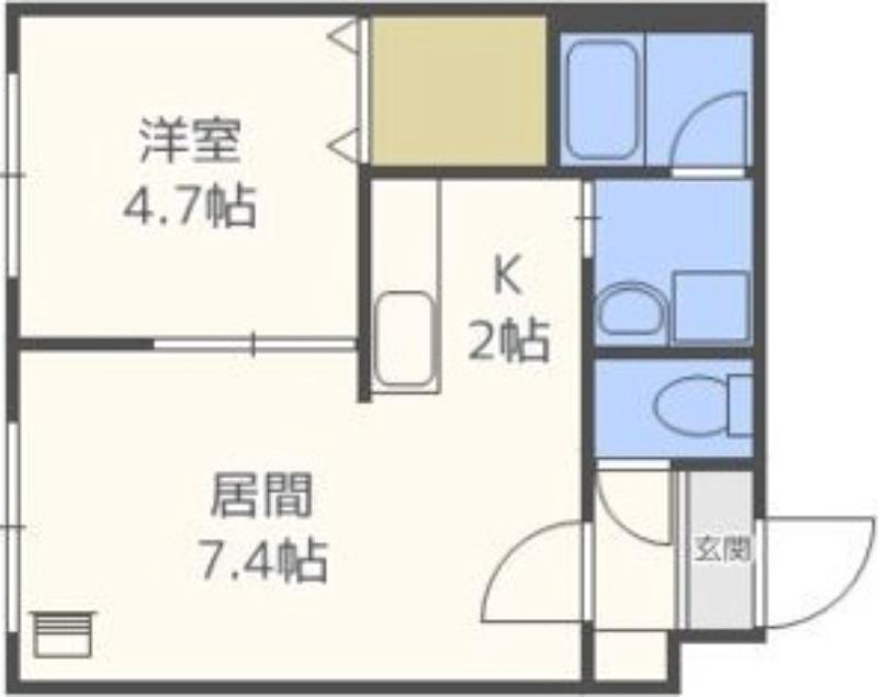 ブランノワール琴似ST(1DK/3階)の間取り写真