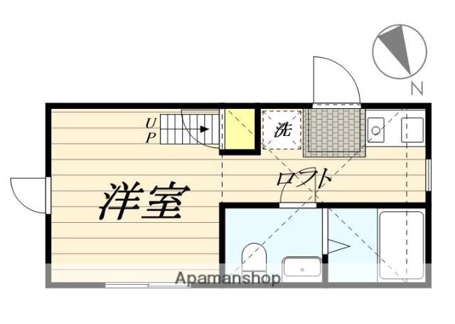 ベイルーム和田町(ワンルーム/1階)の間取り写真