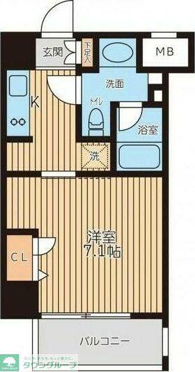 レジディア新横浜(1K/7階)の間取り写真