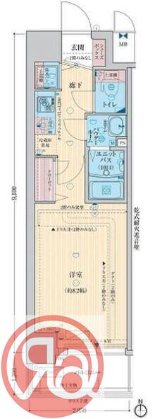 レゲスタ大阪レジデンス(1K/6階)の間取り写真
