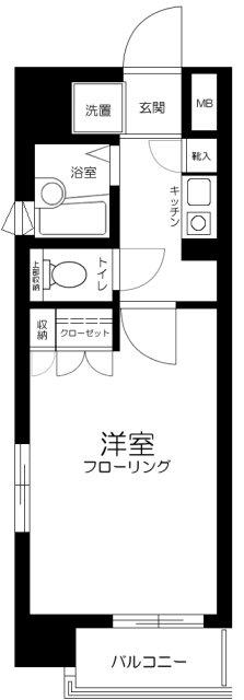 OLIO南長崎(1K/3階)の間取り写真