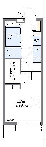レオパレスMIYAII(1K/2階)の間取り写真