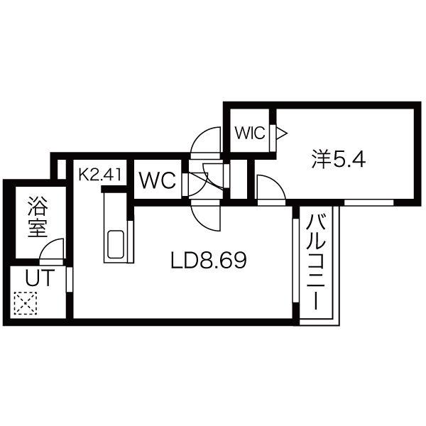 癒 禅17I(1LDK/4階)の間取り写真