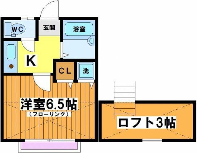 グレイス大原(1K/2階)の間取り写真
