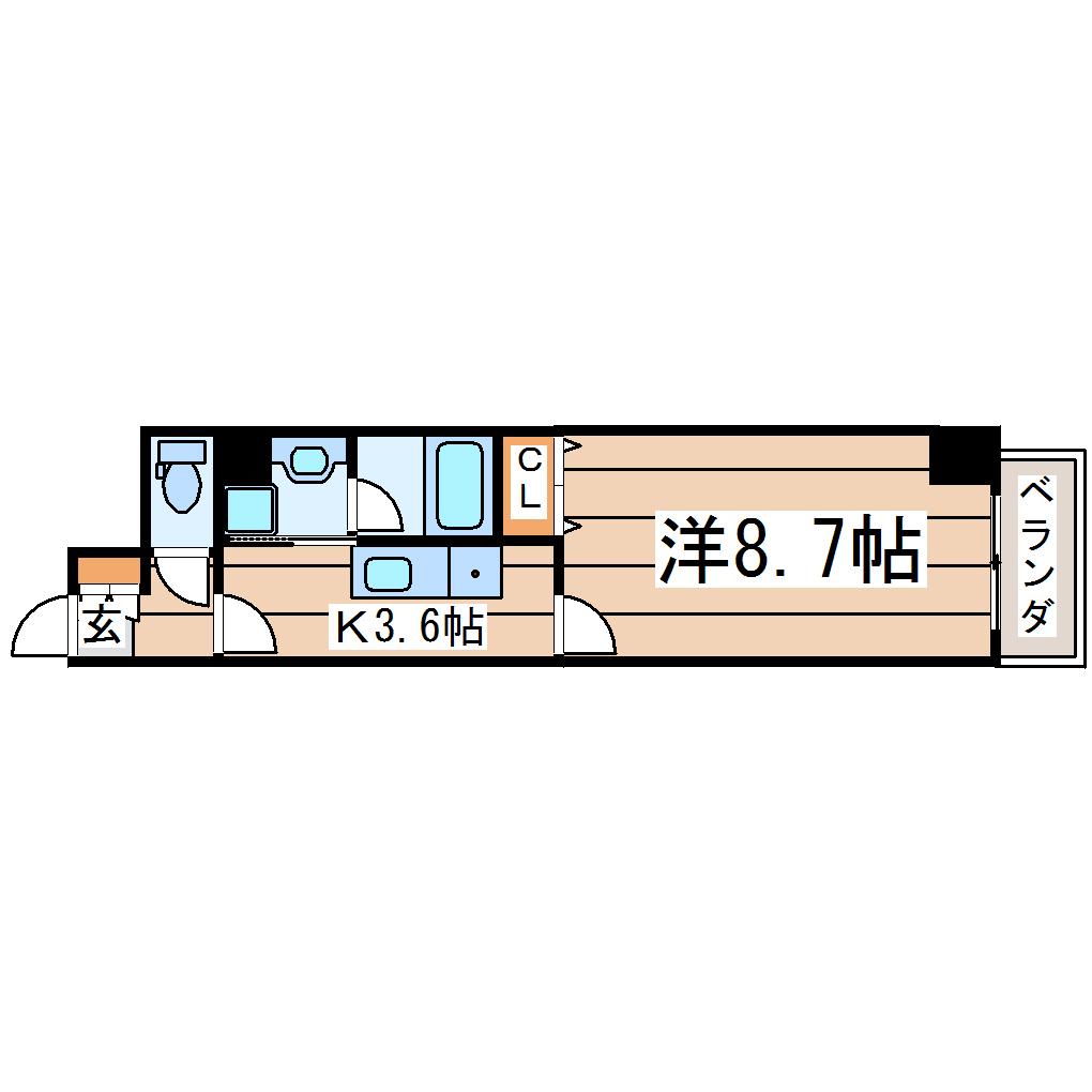 SANKYO国分町ビル(1K/4階)の間取り写真