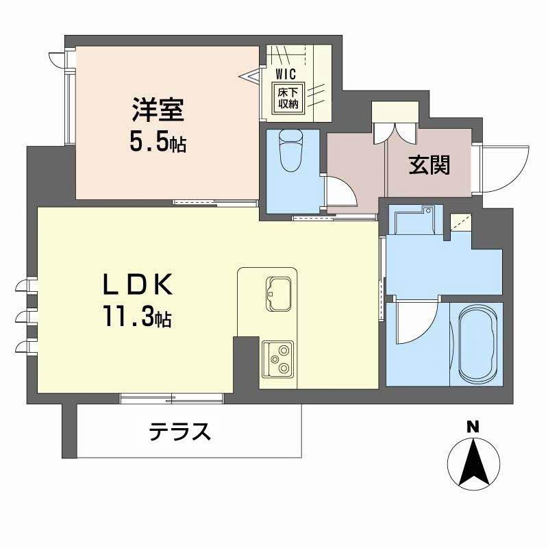アイ・ヴィラ(1LDK/1階)の間取り写真