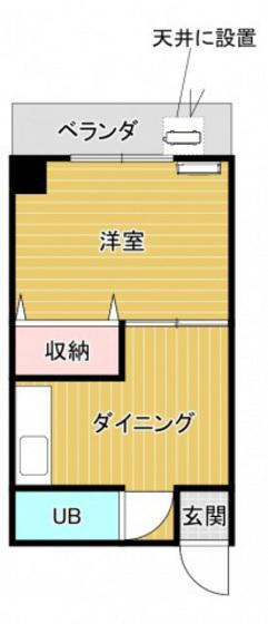 第2創ビル(1DK/2階)の間取り写真