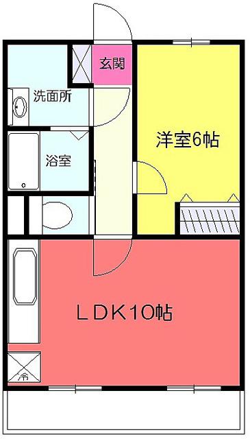 ファインハイム(1LDK/4階)の間取り写真