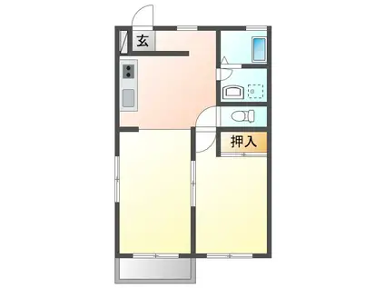 ヴィーシャンテIII(2DK/2階)の間取り写真