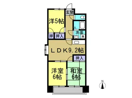 S・D・スクエアII(3LDK/3階)の間取り写真